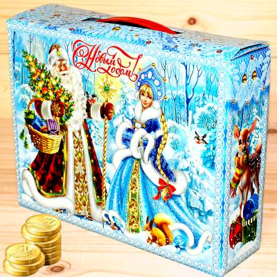 Недорогой детский новогодний подарок 1000 грамм в Чашниково