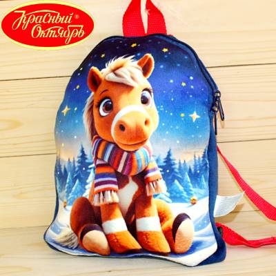 Сладкий новогодний подарок в виде рюкзачка от фабрики Красный Октябрь в Чашниково