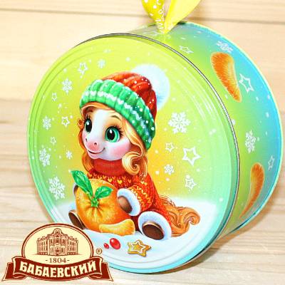 Сладкий новогодний подарок Бабаевский в жестяной упаковке в Чашниково