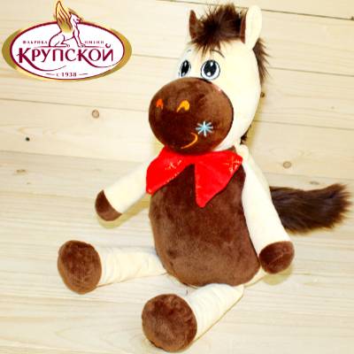 Сладкий новогодний подарок от фабрики имени Крупской в мягкой игрушке в Чашниково