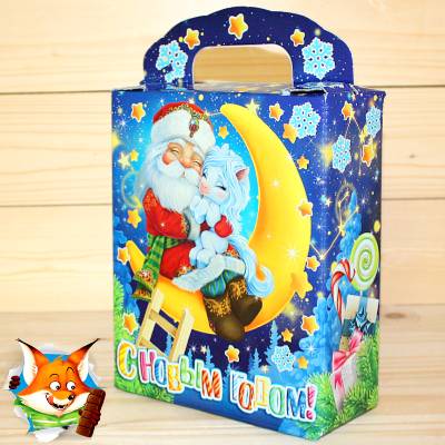 Сладкий новогодний подарок в картонной упаковке 2026 года в Чашниково