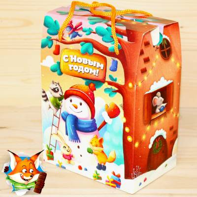 Сладкий новогодний подарок от Яшкино в картонной упаковке в Чашниково