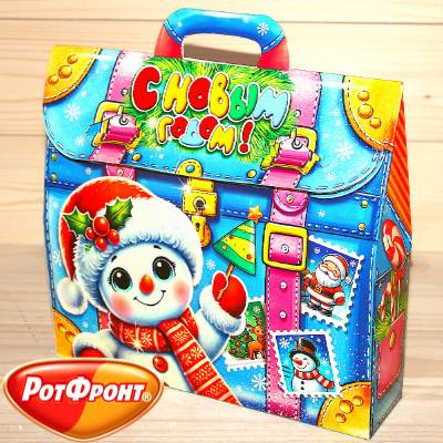 Сладкий новогодний подарок от Рот-Фронт в картонной упаковке в Чашниково