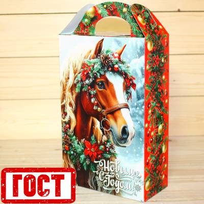Сладкий новогодний подарок по ГОСТу в картонной упаковке в Чашниково