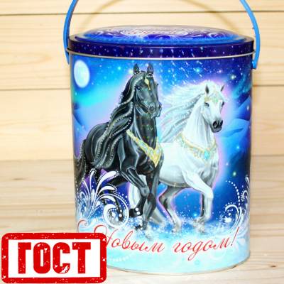 Сладкий новогодний подарок по ГОСТу в жестяной упаковке в Чашниково